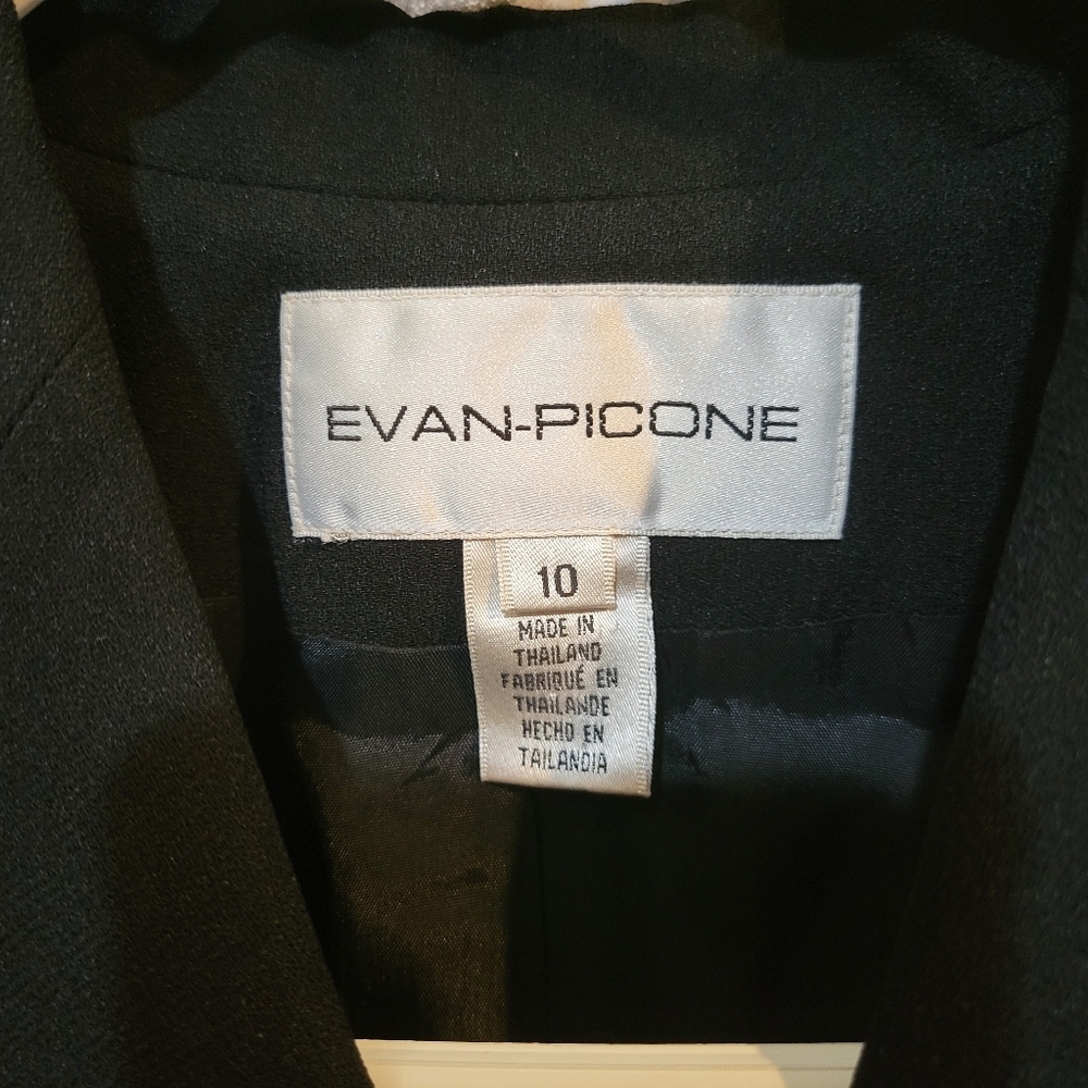 Evan Picone Blazer Skirt Set Womens Jacket Black Formal Workwear | 10 - Picture 8 of 16